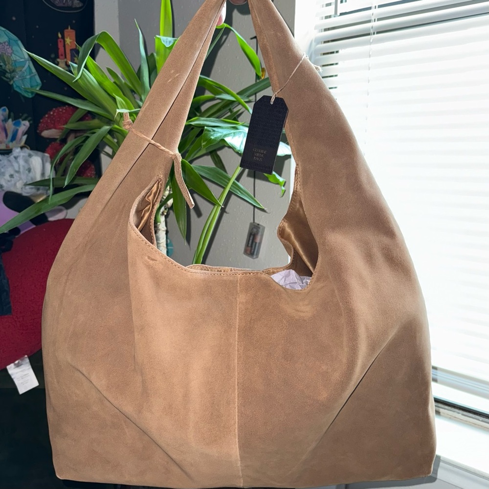Suede Large Hobo Bag - Picture 2 of 6